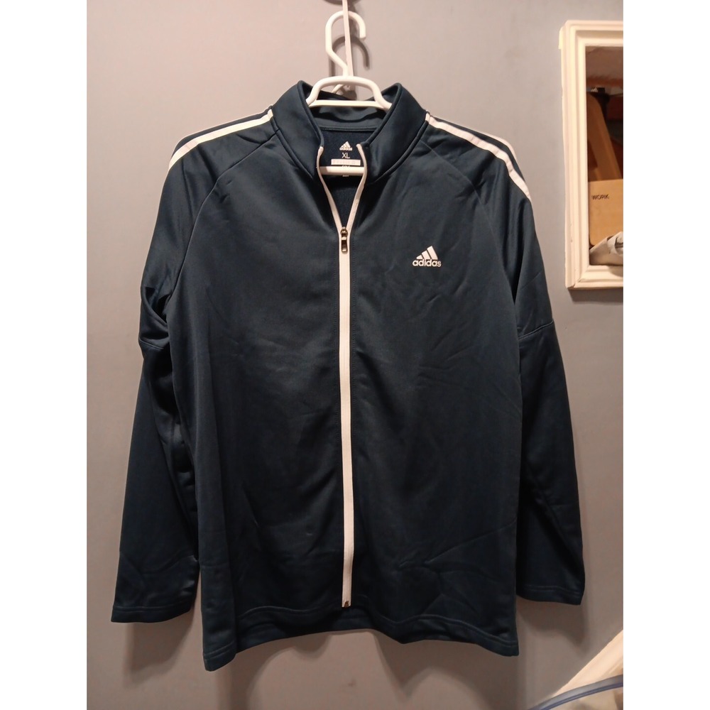 Adidas Golf Mens XL Navy Track Full Zip Running Jacket Outdoor NWOT Lightweight